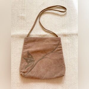 Vintage Reva Ultra Suede Butterfly Crossbody Bag